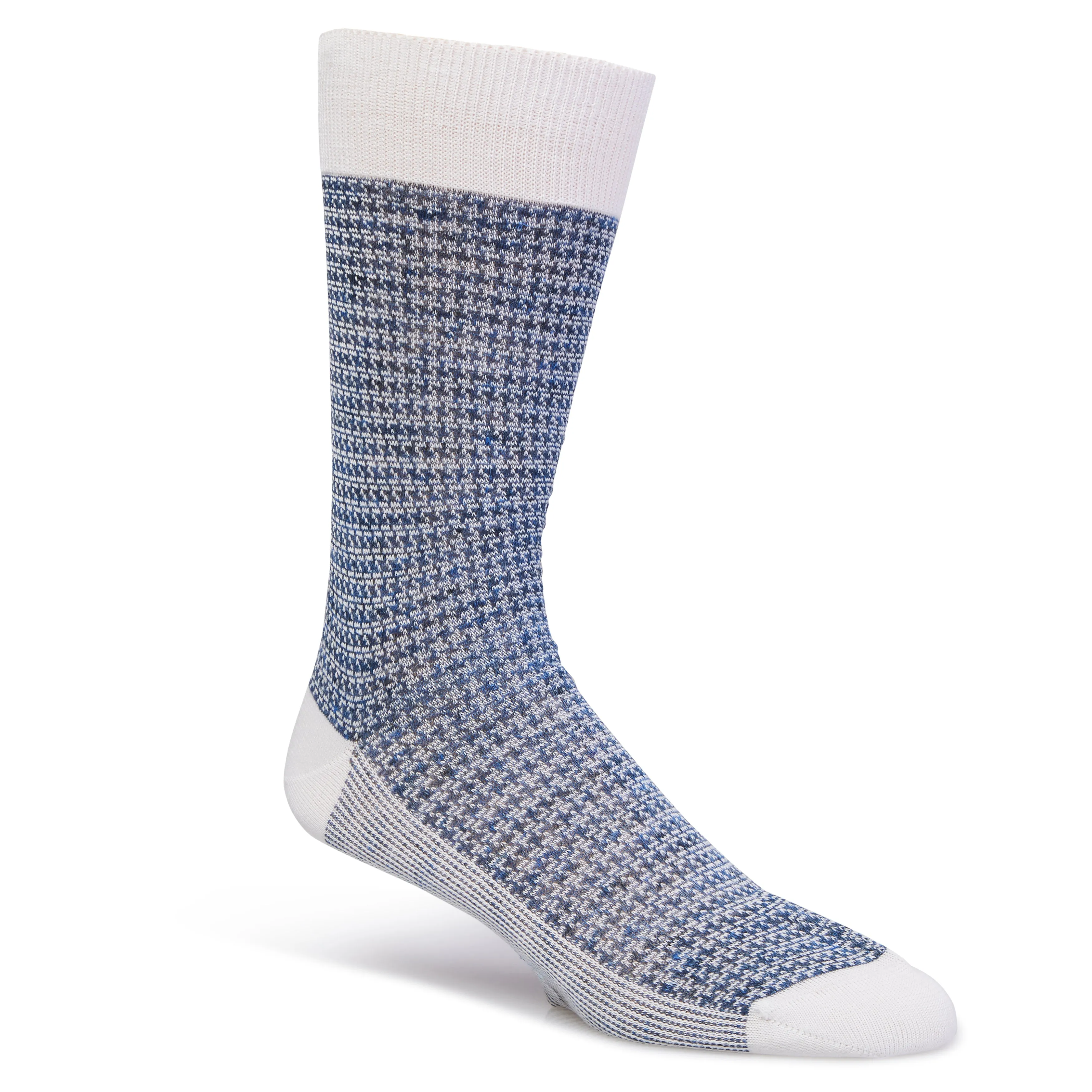 Cotton/Linen Houndstooth Short Socks