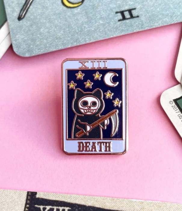 Death Tarot Kitty - Enamel Pin