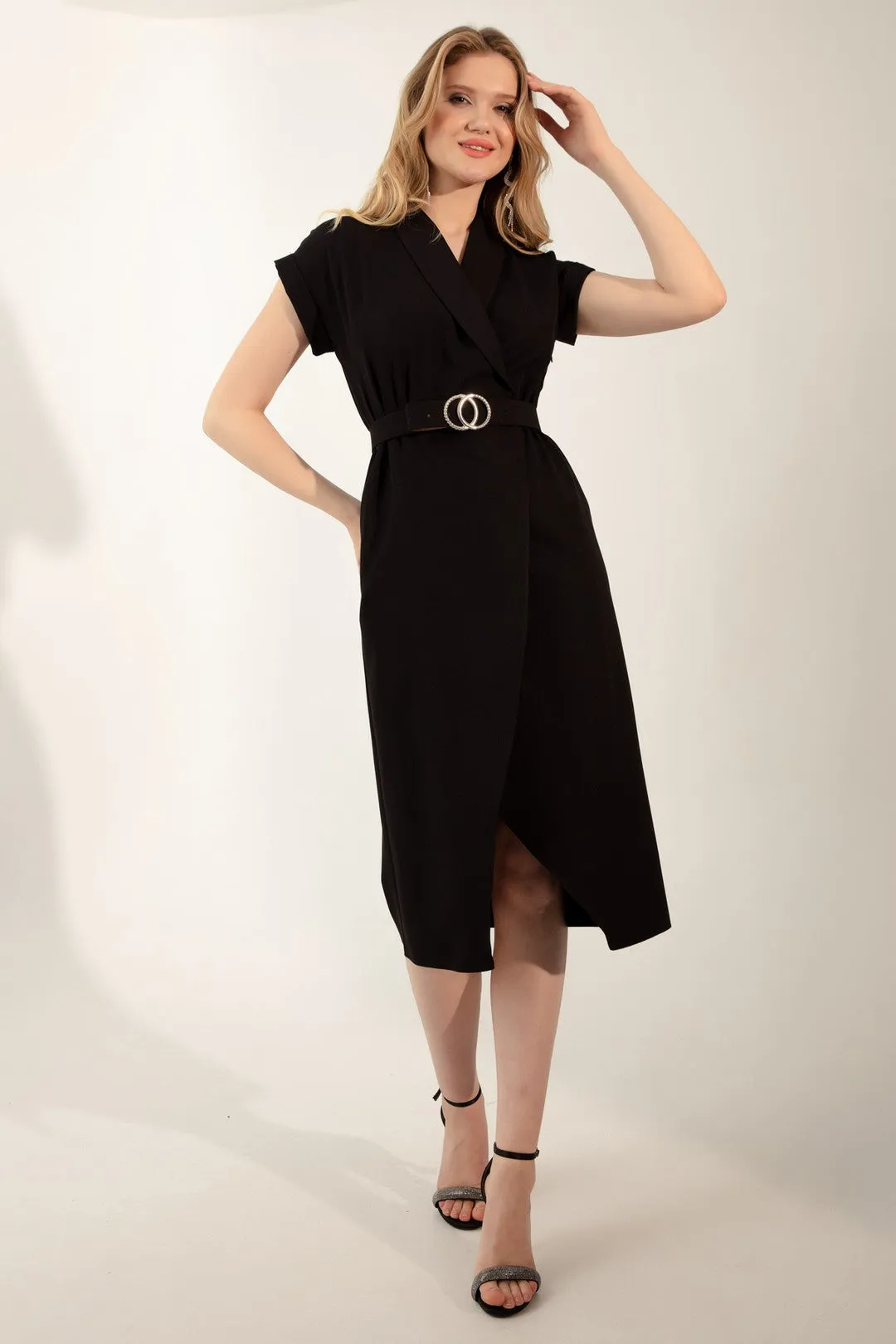 Female Cruve Yaka Arched Midi Dress