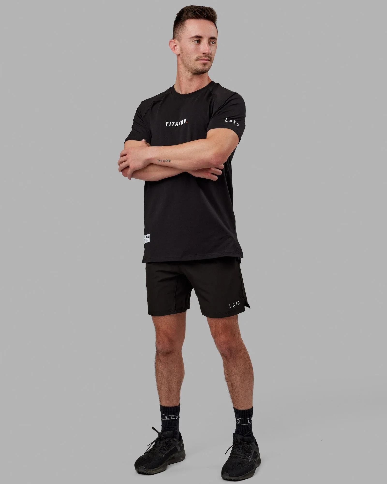 Fitstop Fast FLXCotton Tee - Black-White