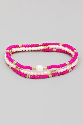 FMB055 Pink Beaded Set