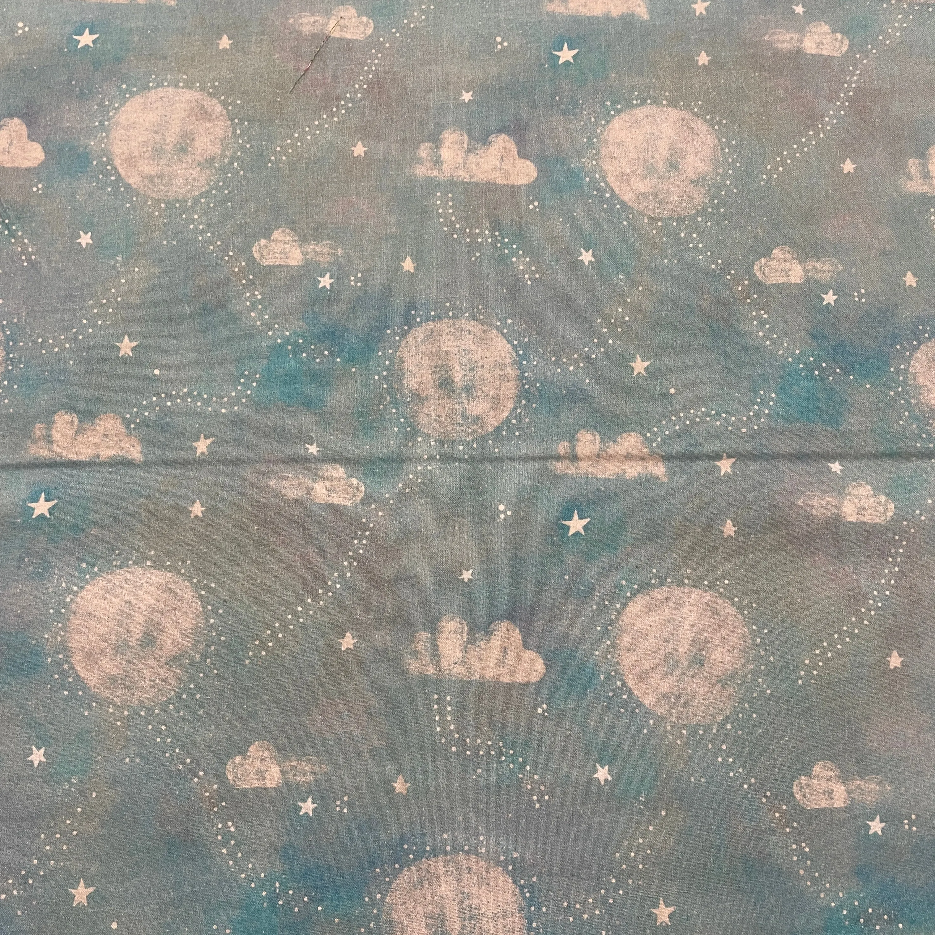 FS868 Adventures in the Sky Floating Cotton Fabric Blue