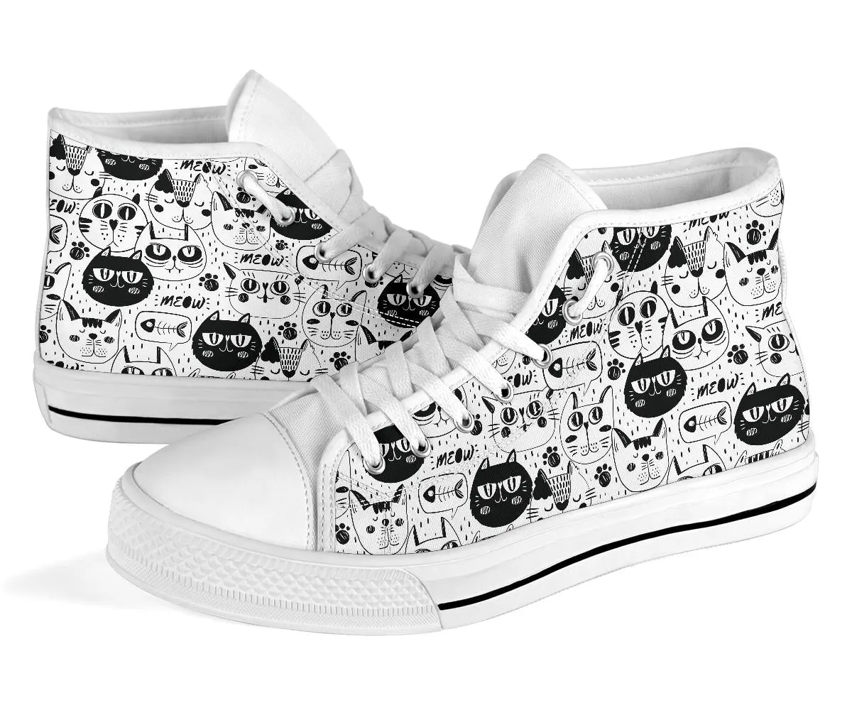 Funny Cats High Top Shoes