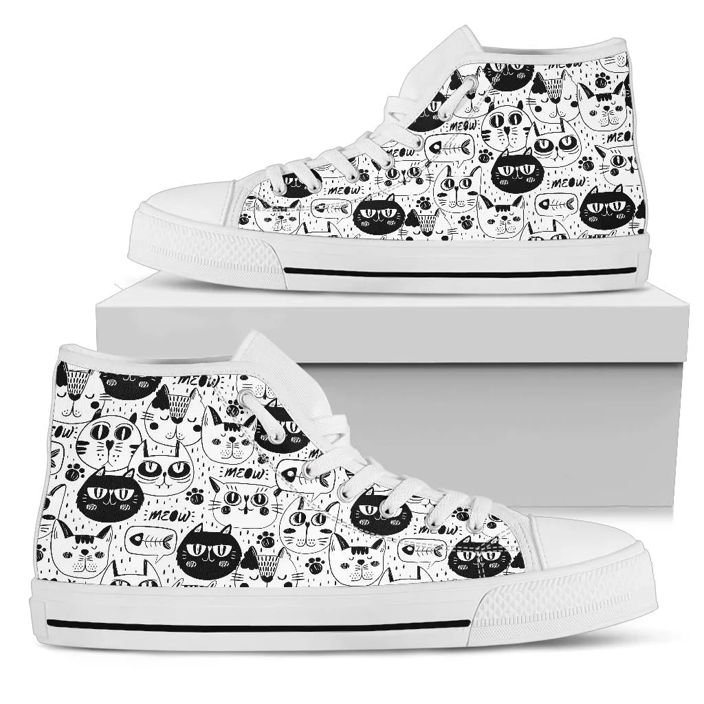 Funny Cats High Top Shoes