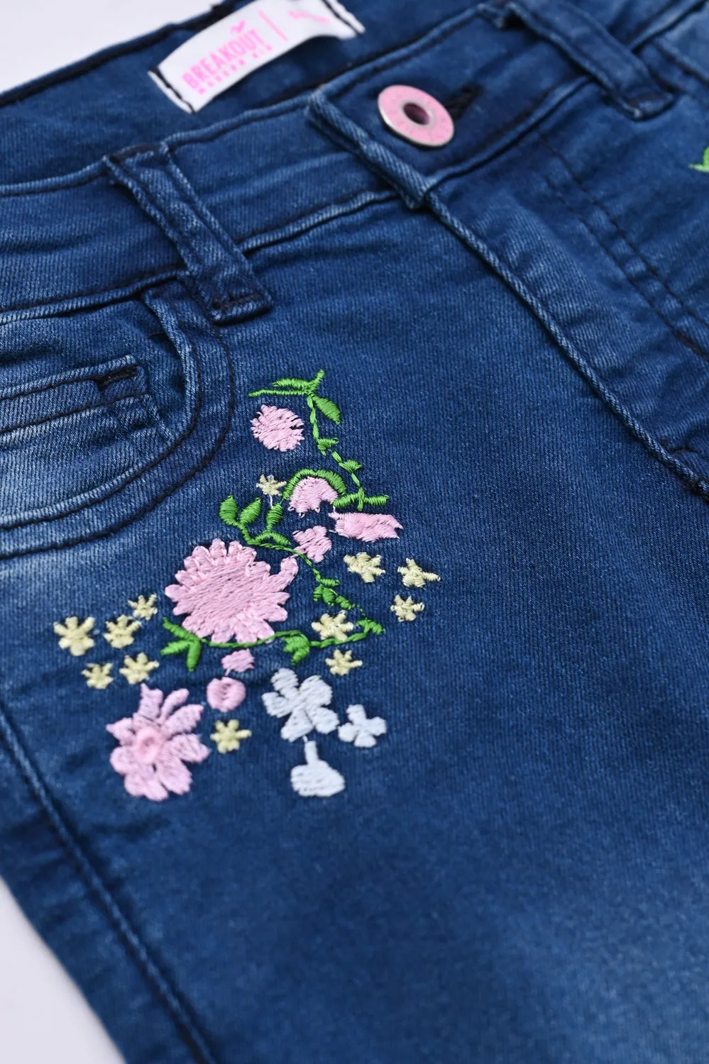 GIRLS EMBROIDERED DENIM