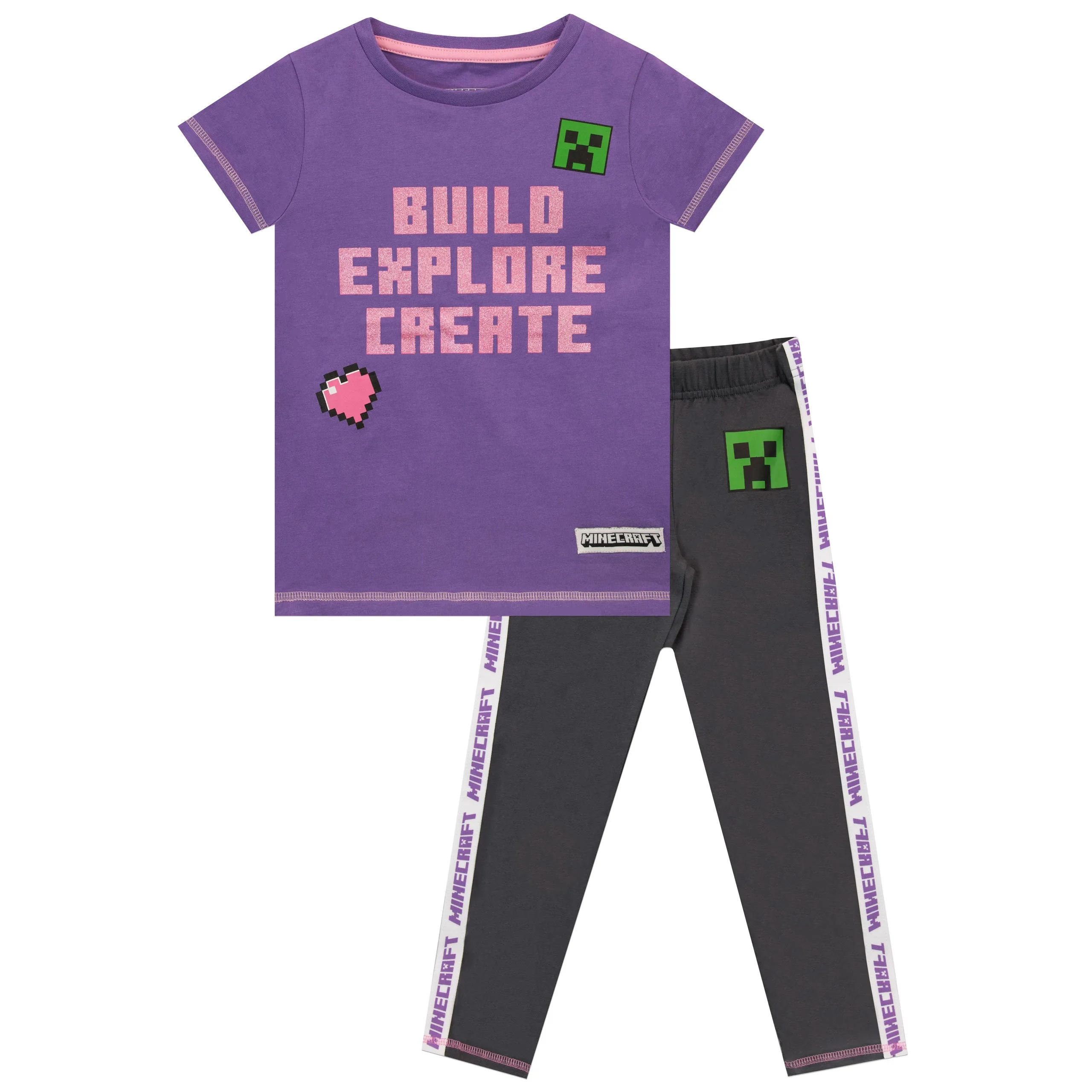 Girls Minecraft Top and Leggings