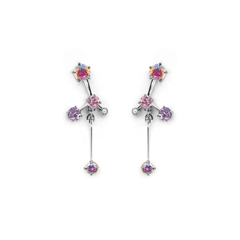 Grand Gems (M) Earrings [Unicorn/Lavender/Pink gems]