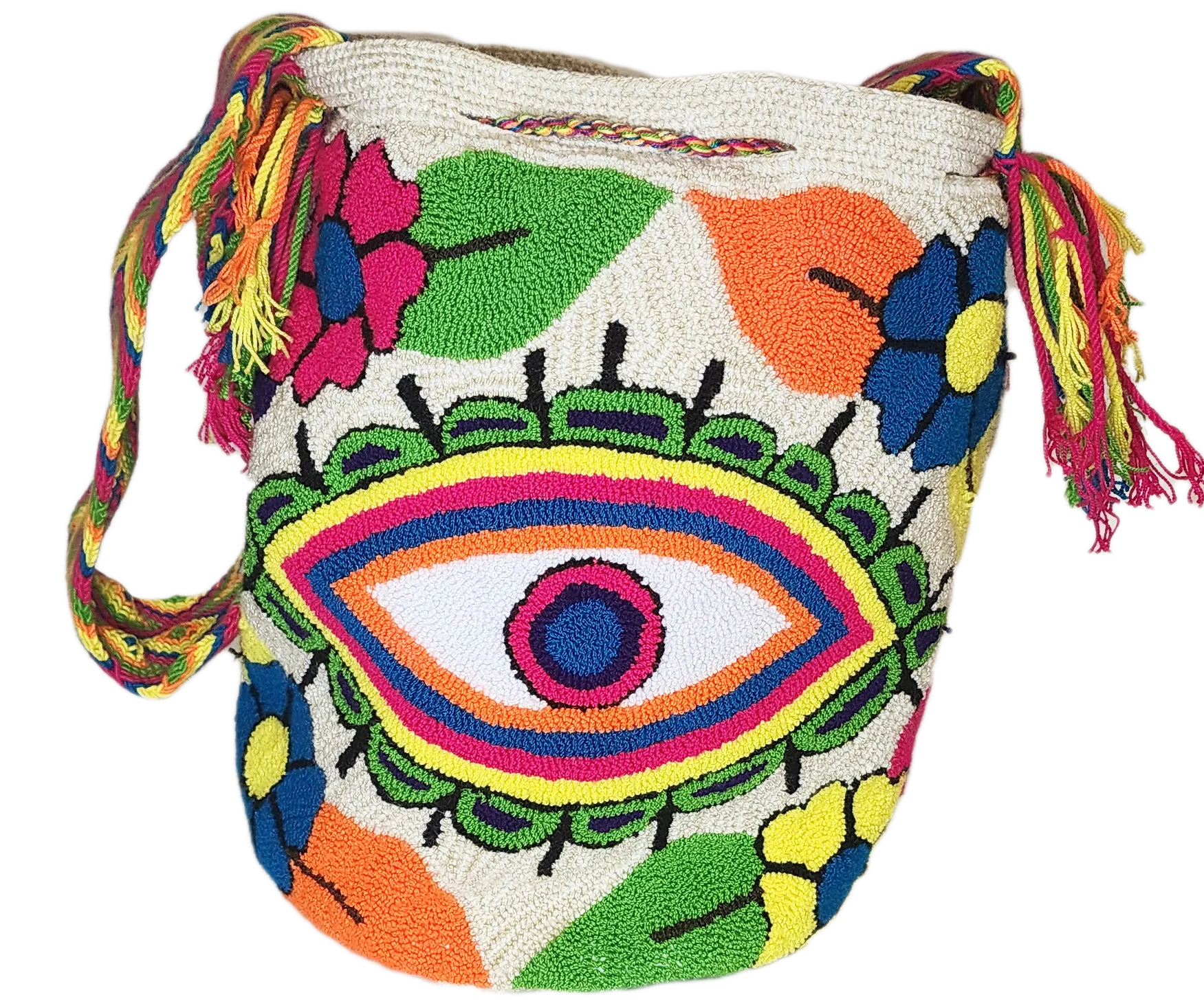 Harmony Large Handmade Punch-needle Wayuu Mochila Bag