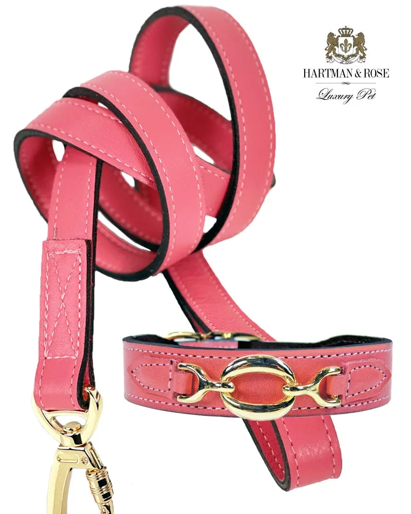 Hartman Dog Collar in Petal Pink & Gold