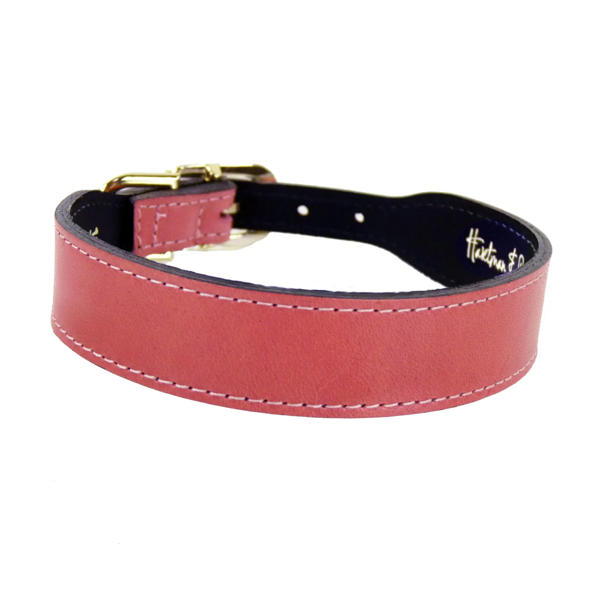 Hartman Dog Collar in Petal Pink & Gold