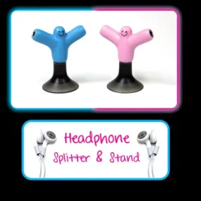 Headphone Splitter and Stand Blue