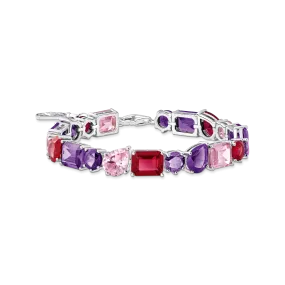 Heritage Glam tennis bracelet with colourful stones