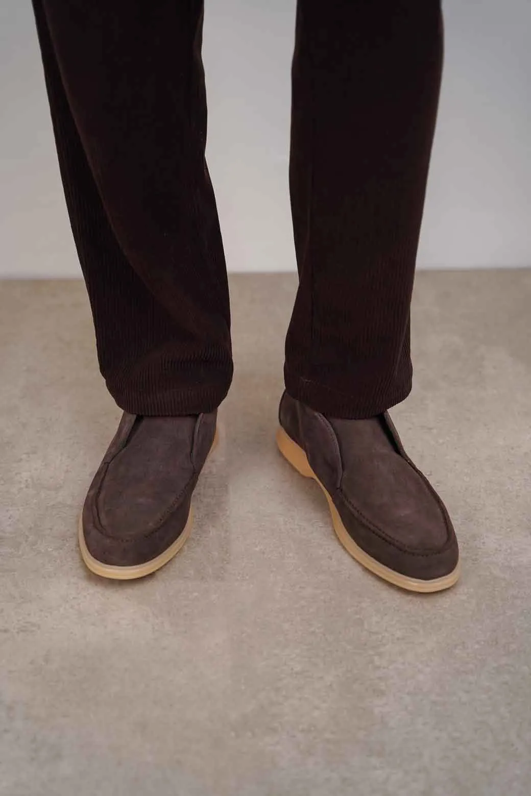 HIGH-TOP LEATHER LOAFERS