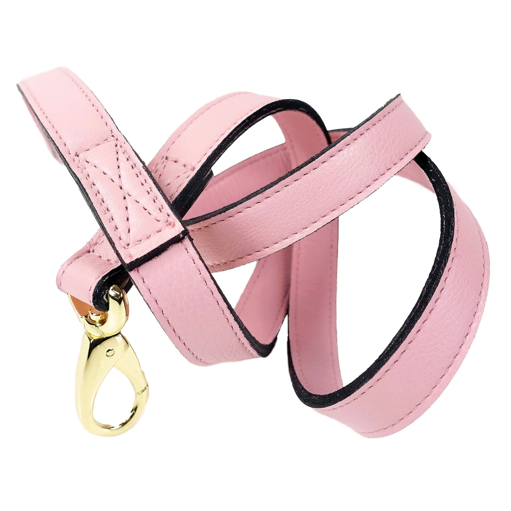 Imperial Dog Leash in Sweet Pink, Golden Shadow & Gold