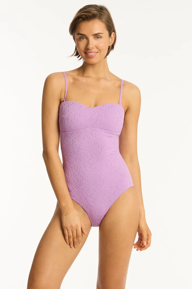 Interlace Seamless Bandeau One Piece