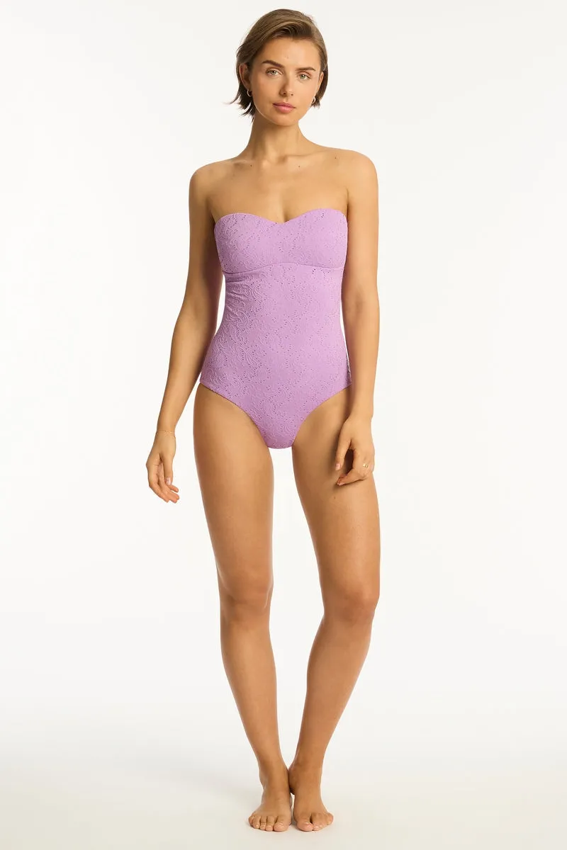 Interlace Seamless Bandeau One Piece