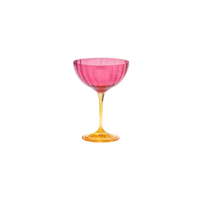 Jazzy Pink Champagne Glass