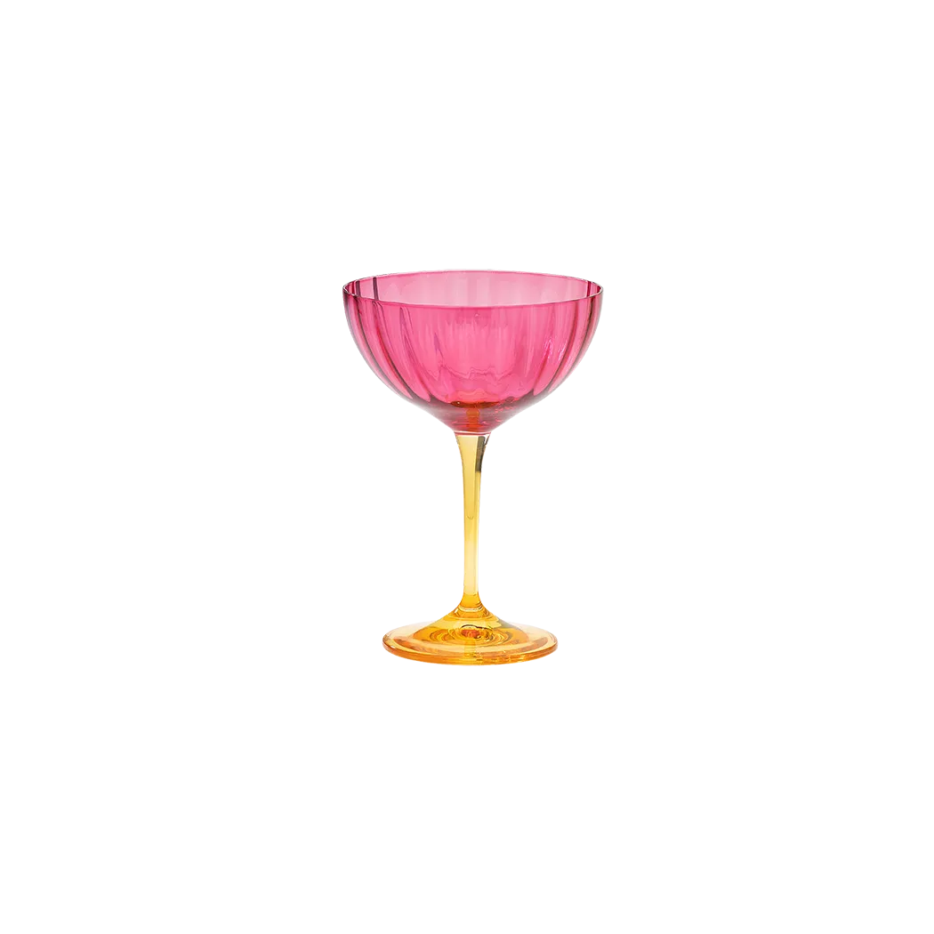 Jazzy Pink Champagne Glass