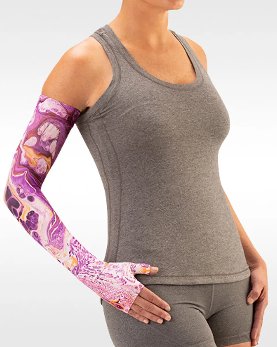 Juzo Soft 2002CG Print Series Armsleeves 30-40mmHg w/ Silicone Top Band - New Patterns