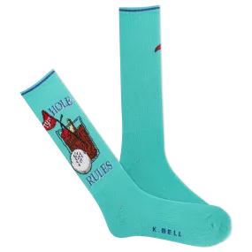 K.Bell Men's Active 19th Hole Rules Golf Crew Sock