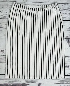 Laura Ivory & Black Stripe Pencil Style Skirt-(Regular & Plus)