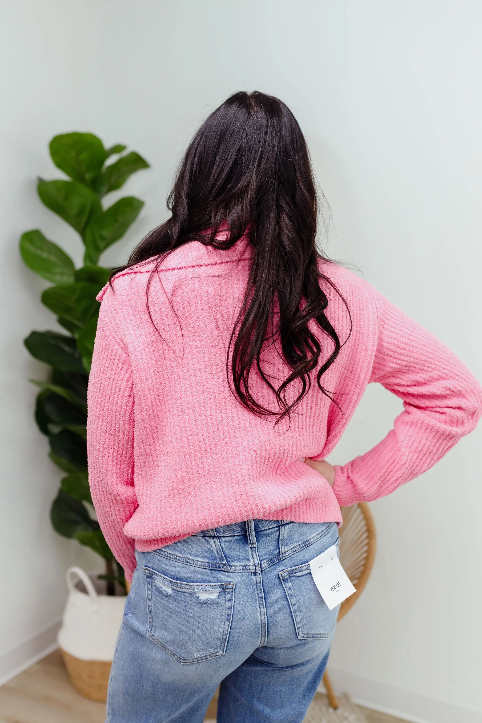 Lavish Quarter Zip - Pink