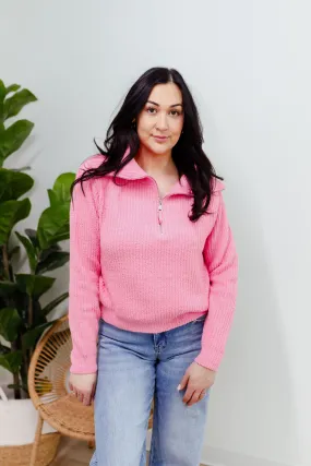 Lavish Quarter Zip - Pink