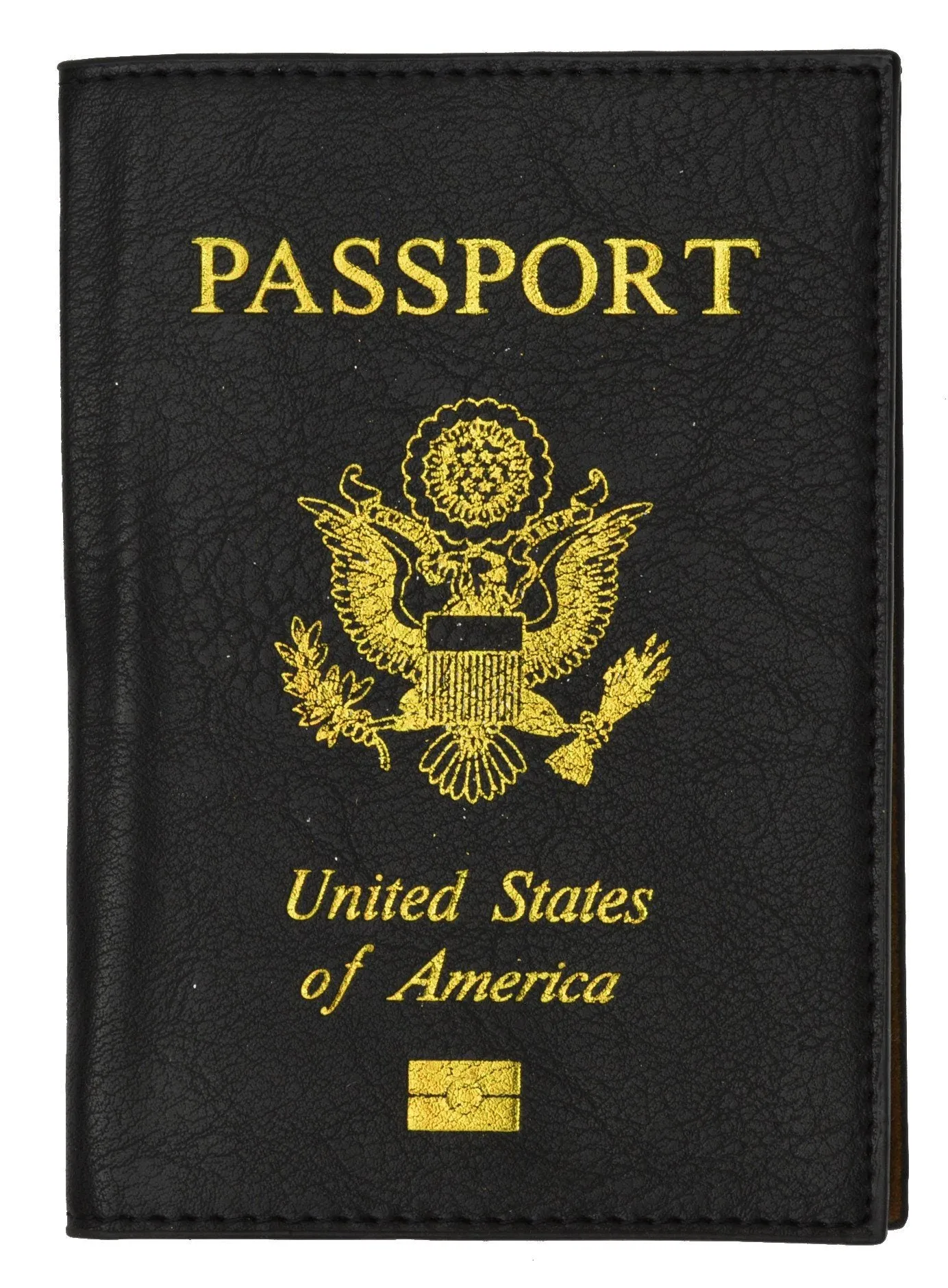 Leather USA Logo Passport Holder - Turquoise