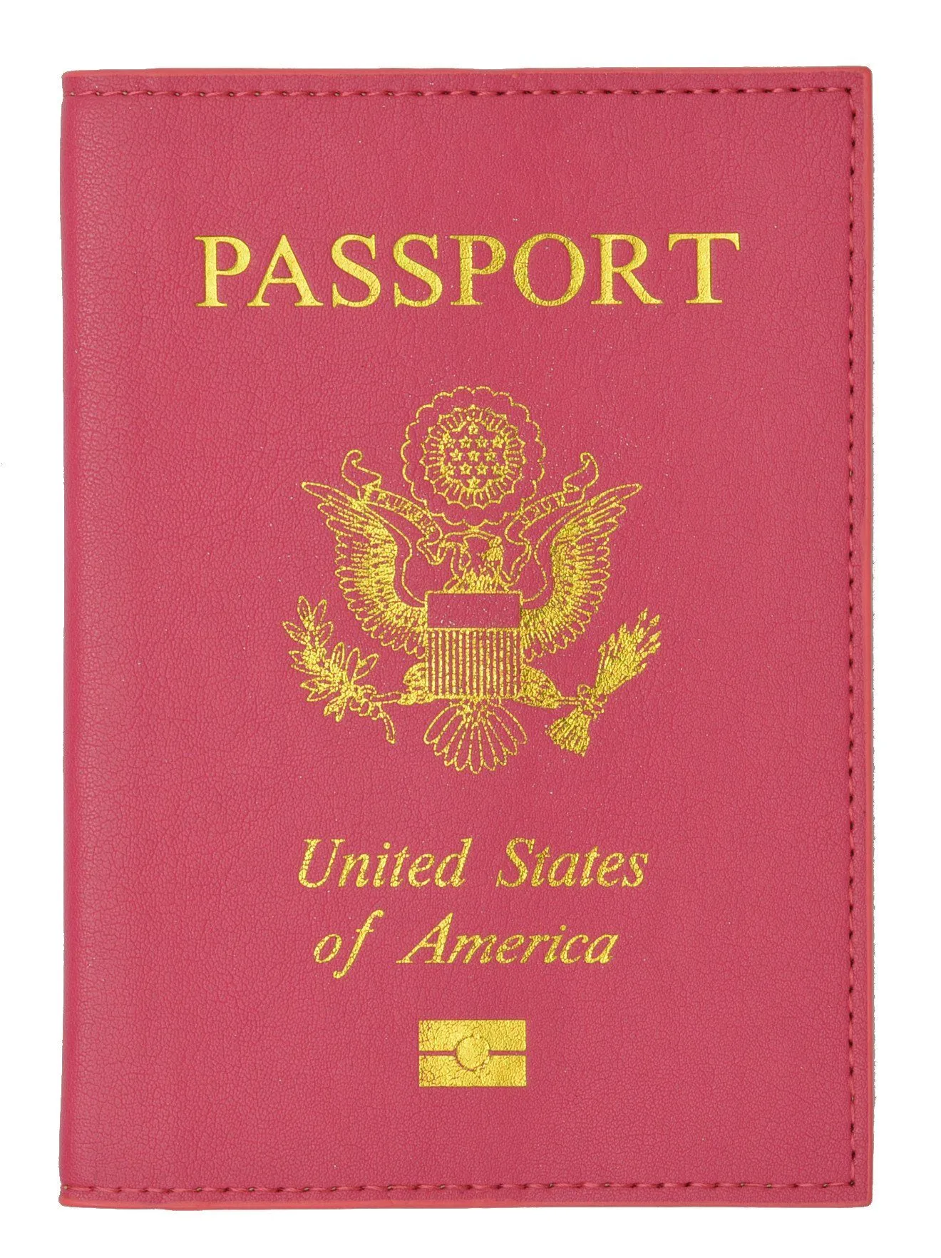 Leather USA Logo Passport Holder - Turquoise