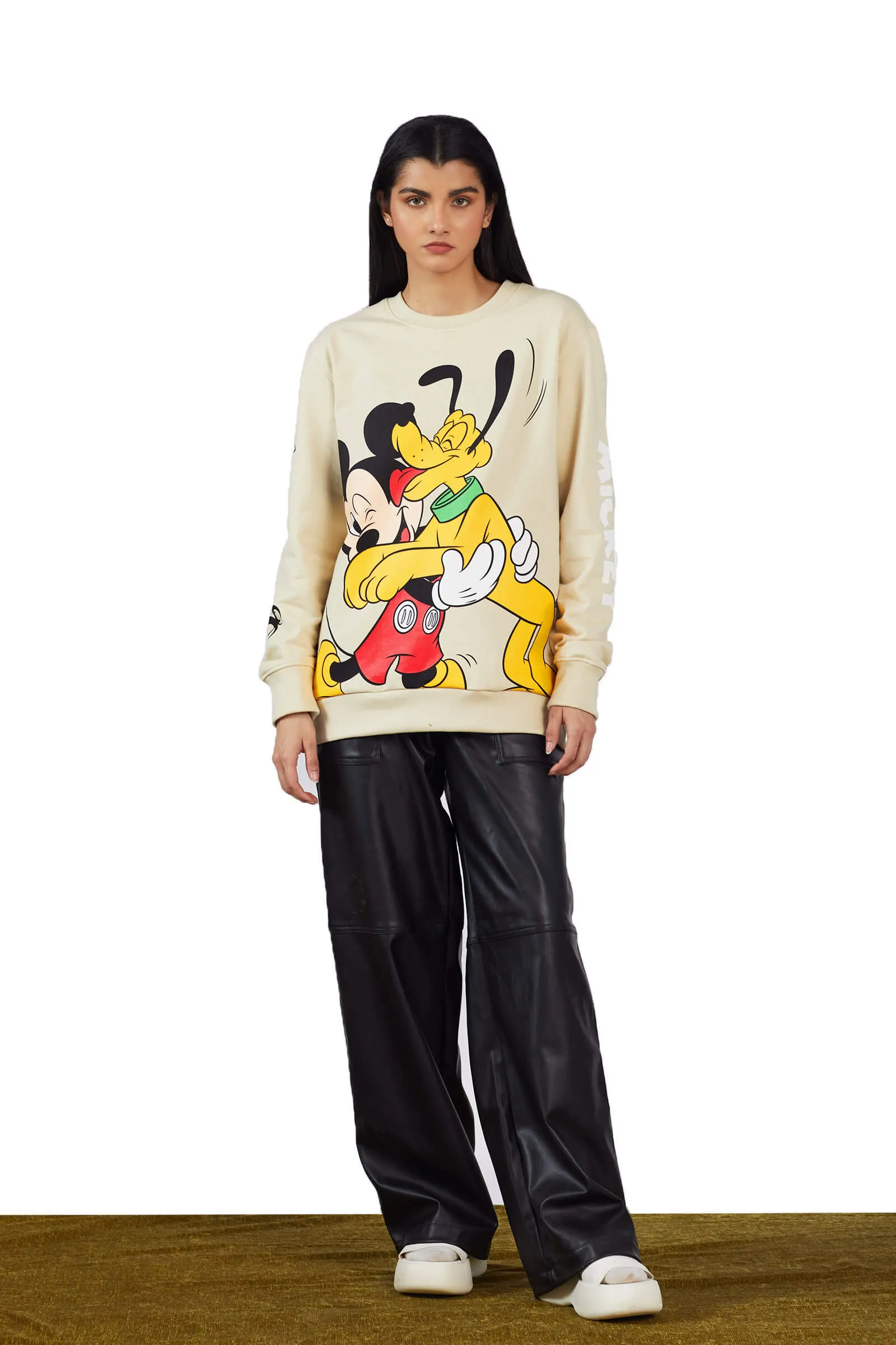 Mickey & Pluto Oversized Sweatshirt