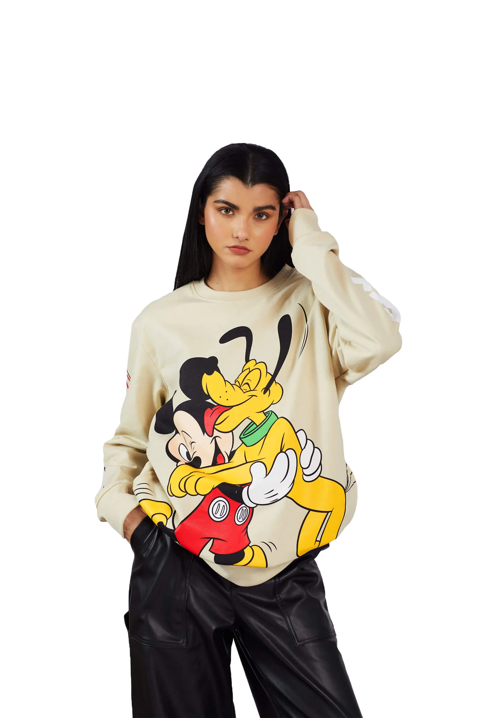 Mickey & Pluto Oversized Sweatshirt