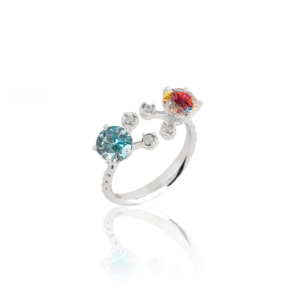 Mini Gems Ring [Unicorn/Light blue gems]