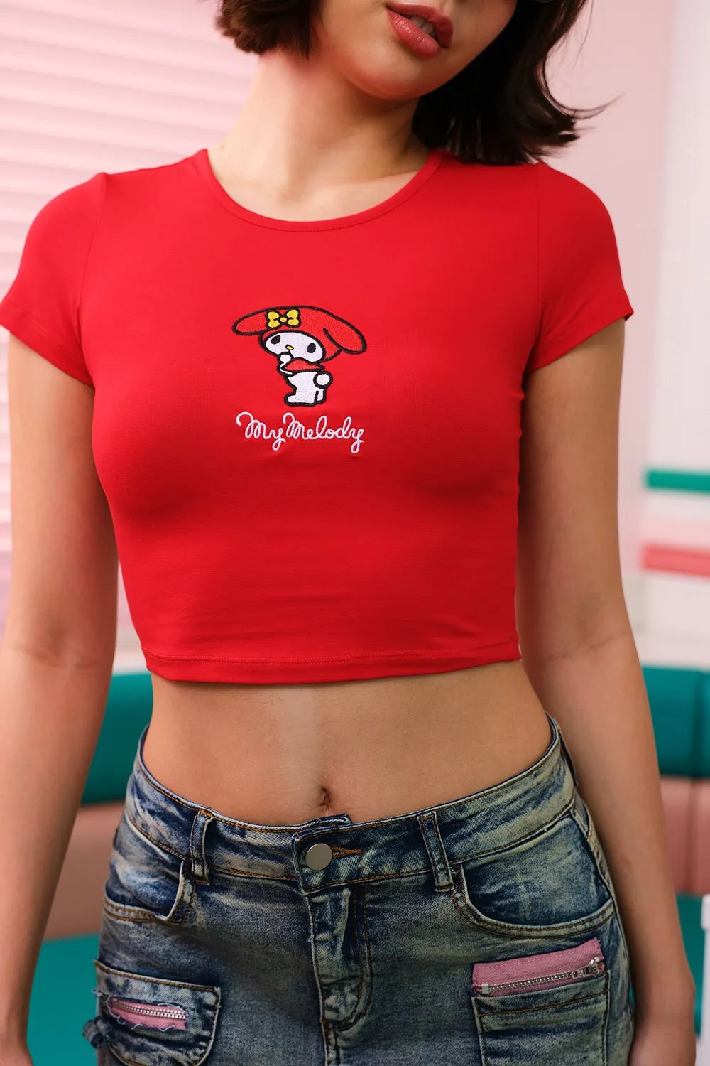 My Melody Crop Baby Tee