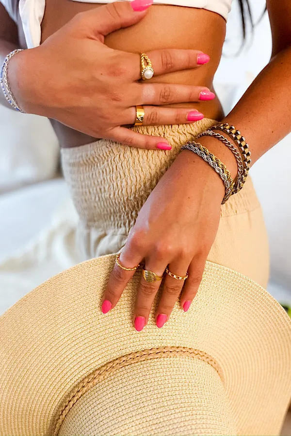 Natural Elements Rope Chain Silver Bracelet