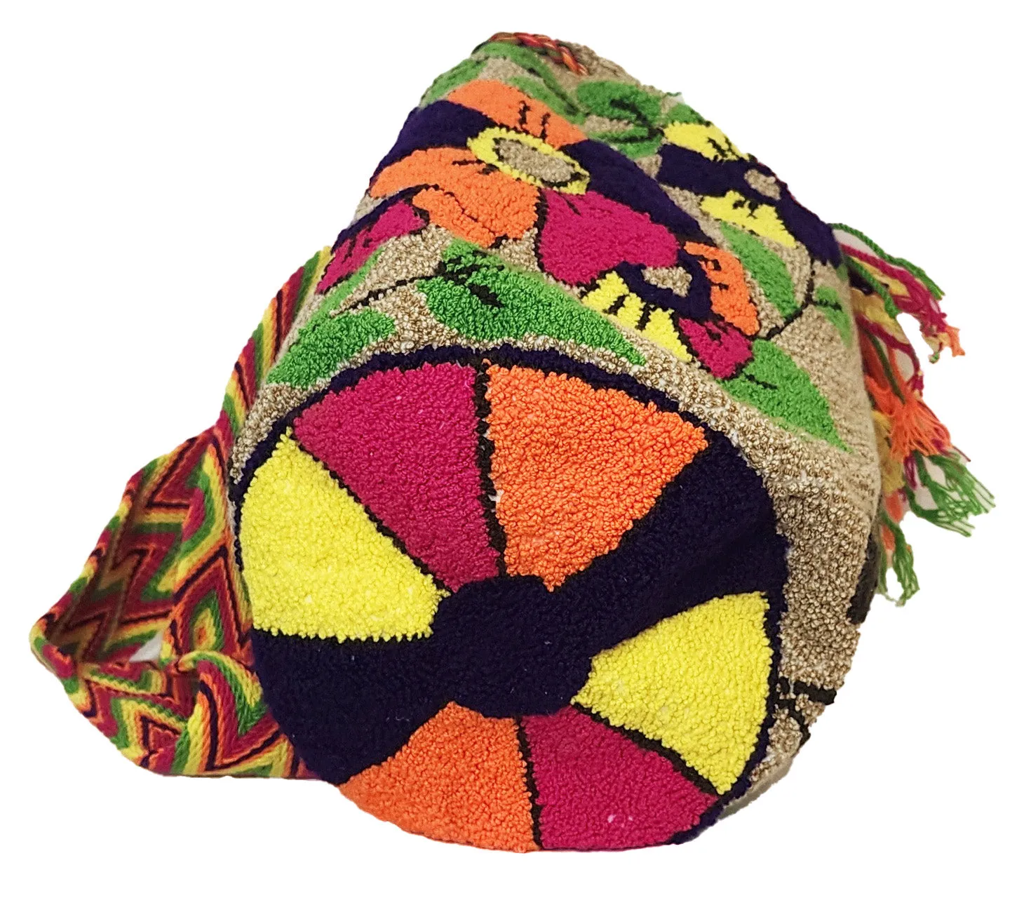 Noor Large Handmade Punch-needle Wayuu Mochila Bag