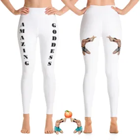 Our BEST VIRAL yoga leggings with amazing goddess front