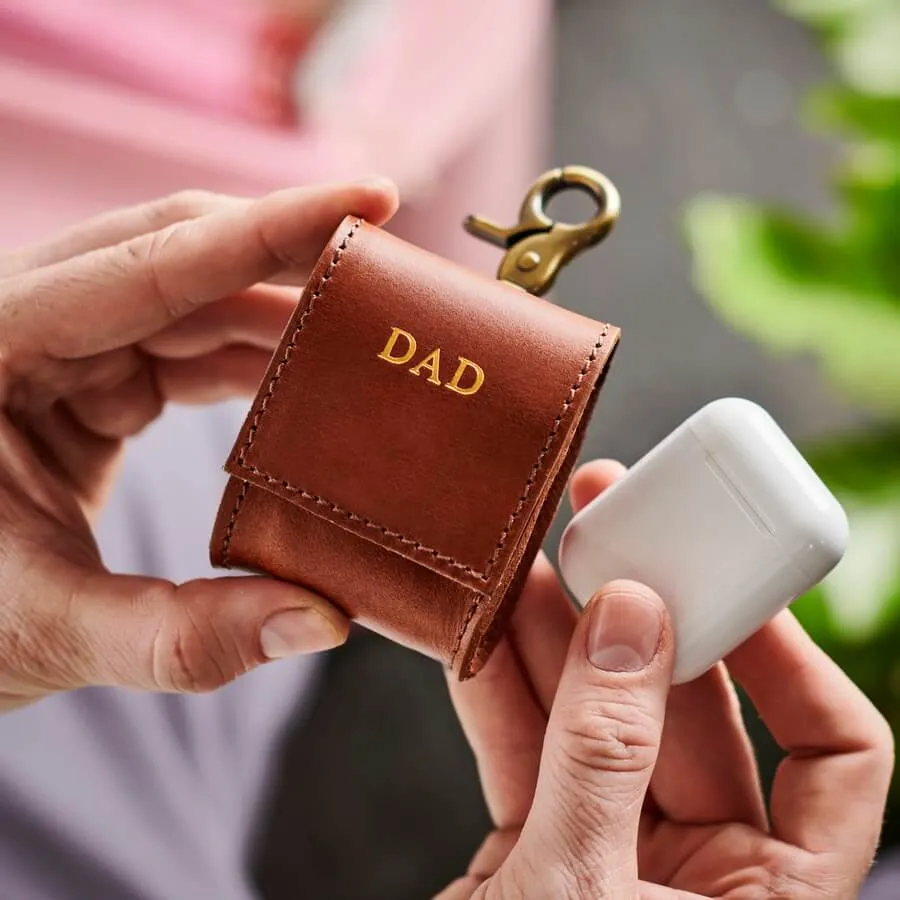 Personalised Leather Airpod Holder