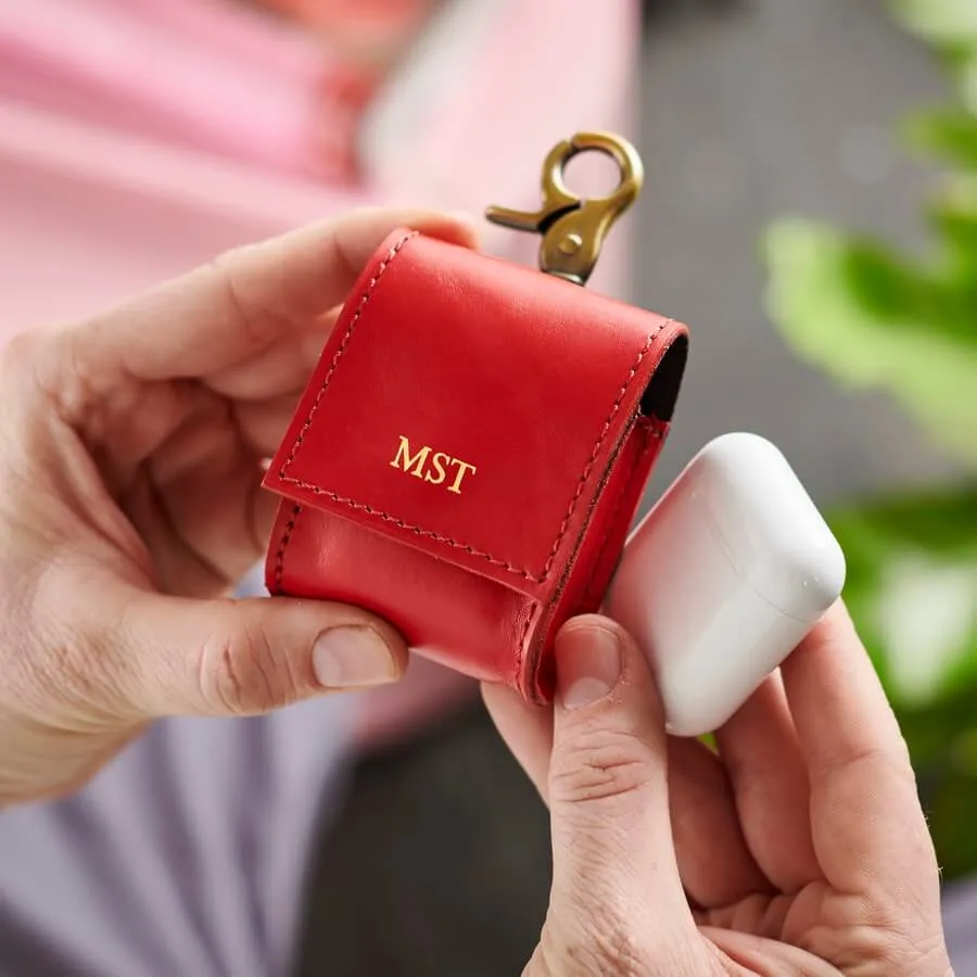 Personalised Leather Airpod Holder