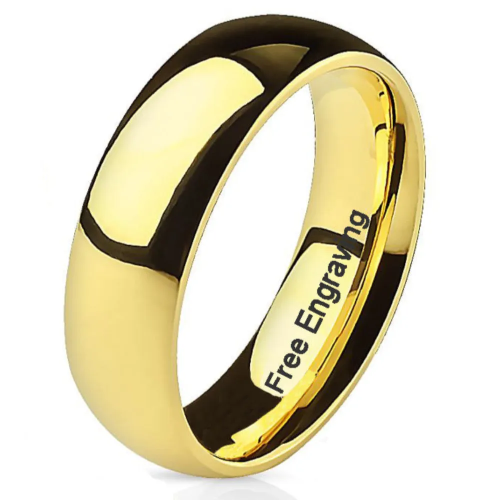 Personalized Men's Gold Promise Ring - Engraved Men's Ring Handwriting Ring