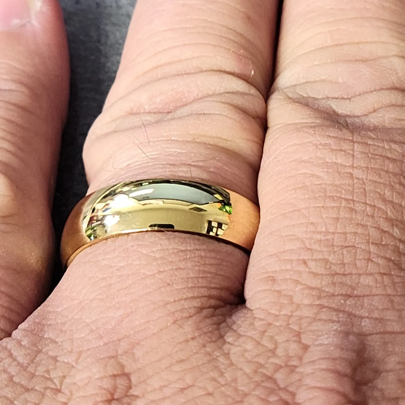 Personalized Men's Gold Promise Ring - Engraved Men's Ring Handwriting Ring