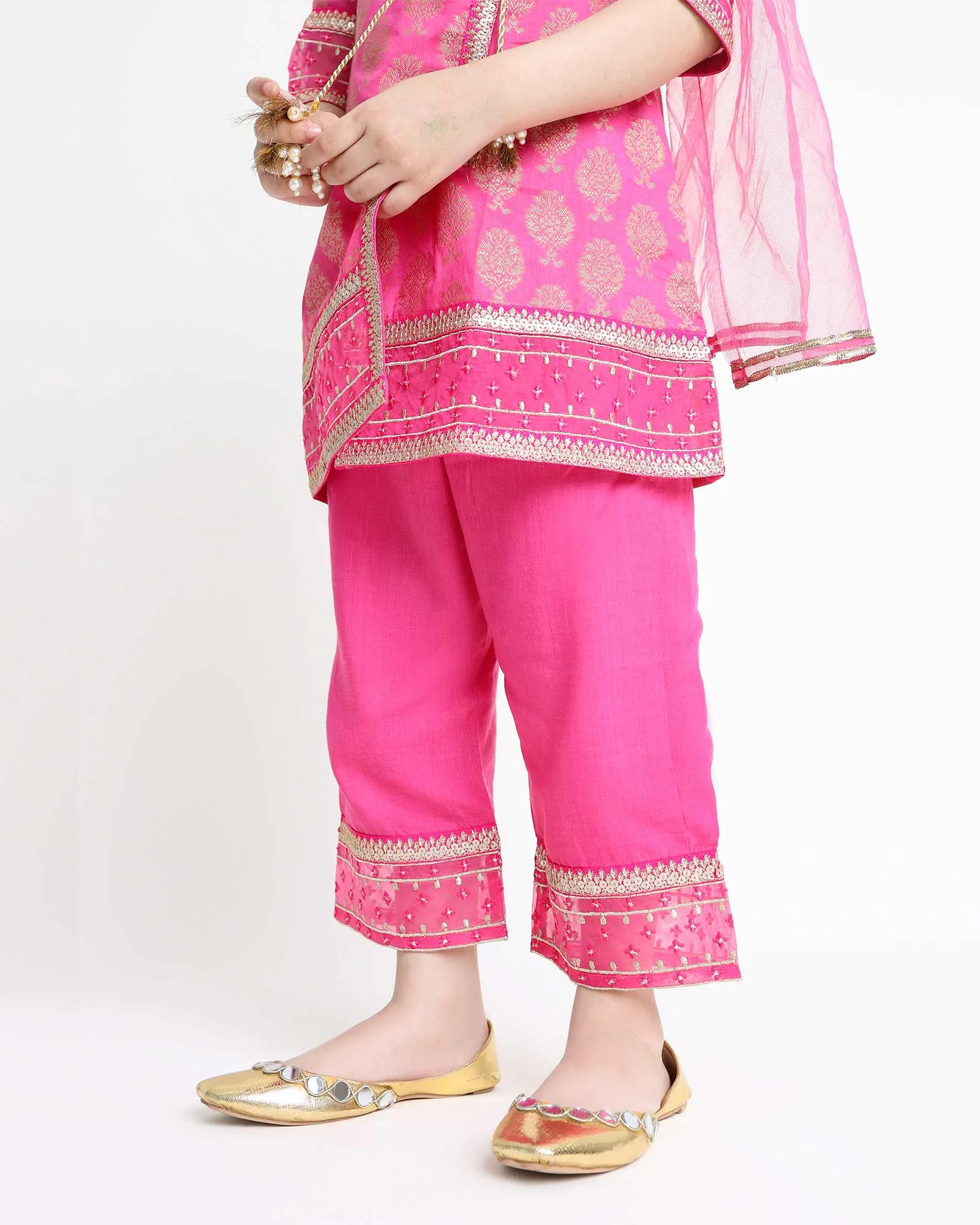 Pink Angrakha Set