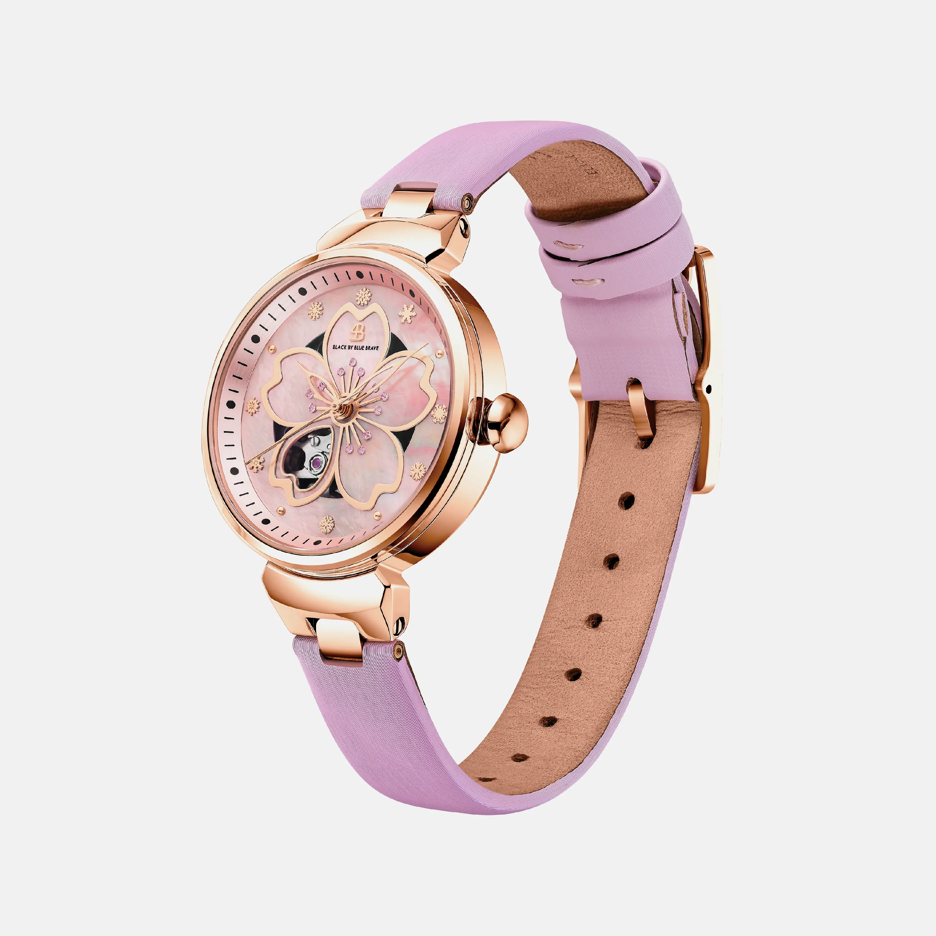 PINK CHERRY BLOSSOM 36MM AUTOMATIC WATCH & CHERRY BLOSSOM BRACELET