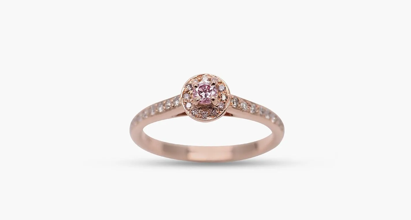 Pink Diamond Ring, 0.07ct