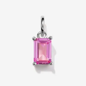 Pink Tourmaline Silver Charm