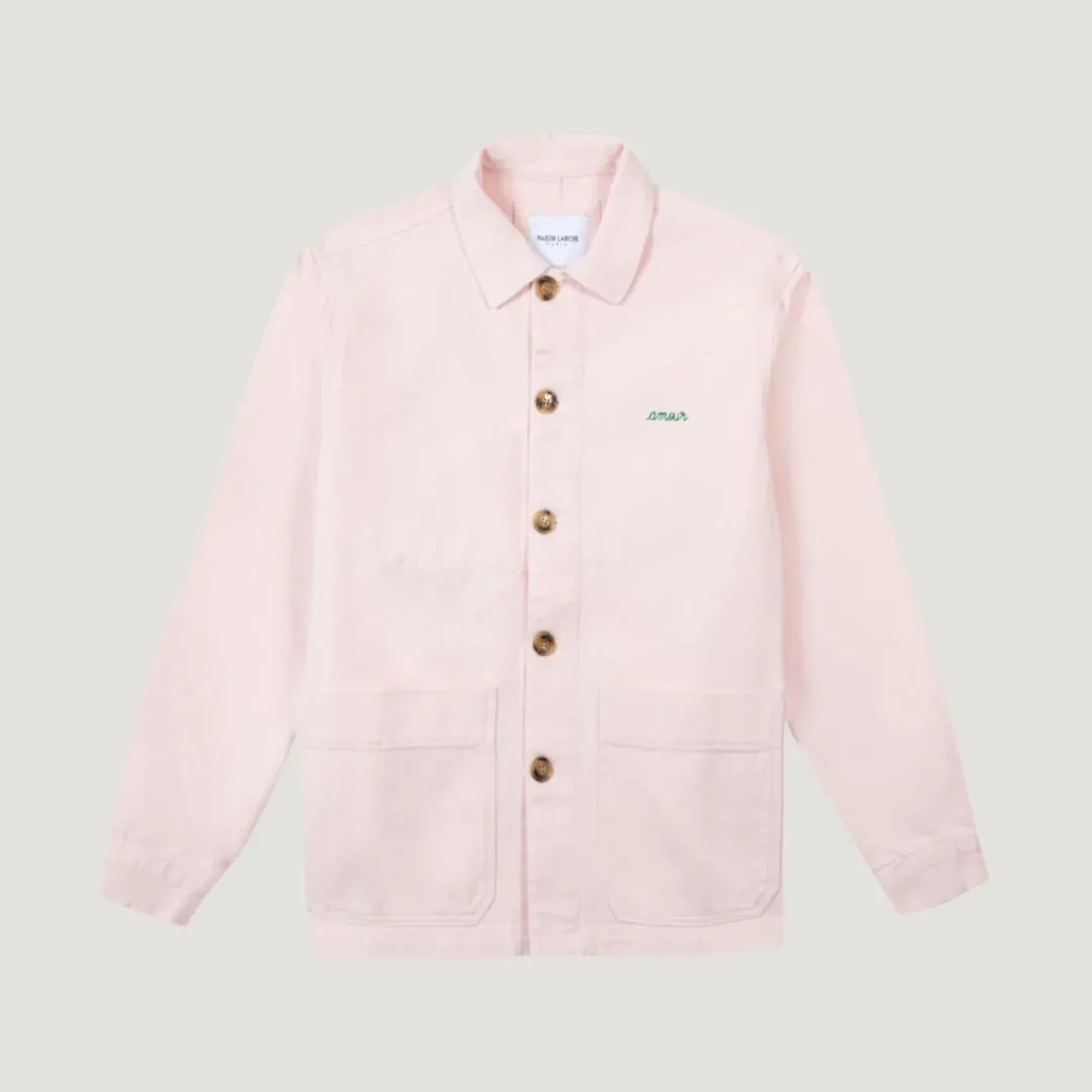 "Amour" Sebasto Twill Worker Jacket (Twill English Pink)