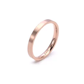 RG101RG B.Tiff Rose Gold Plated Stainless Steel Plain Stacking Ring