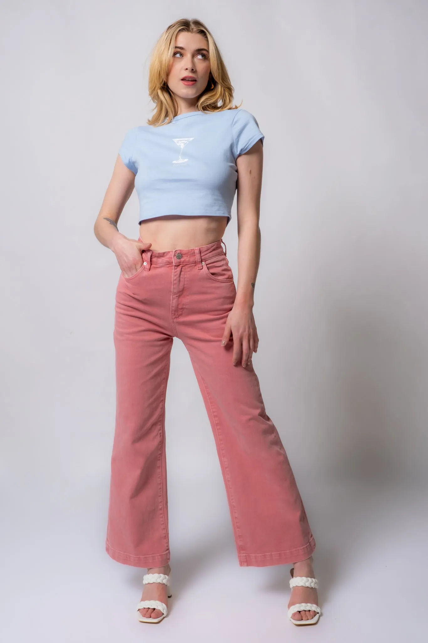 Rolla's Sailor Scoop Ankle Crop Jeans - Rose