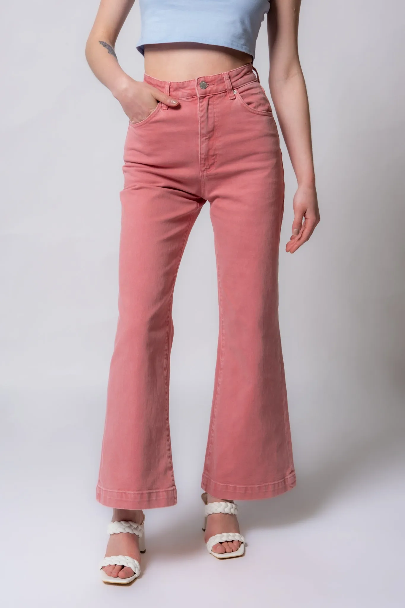 Rolla's Sailor Scoop Ankle Crop Jeans - Rose