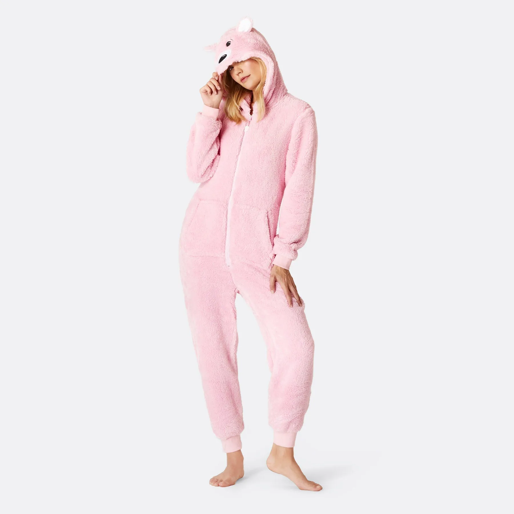 Rosa Teddy Onesie Dame