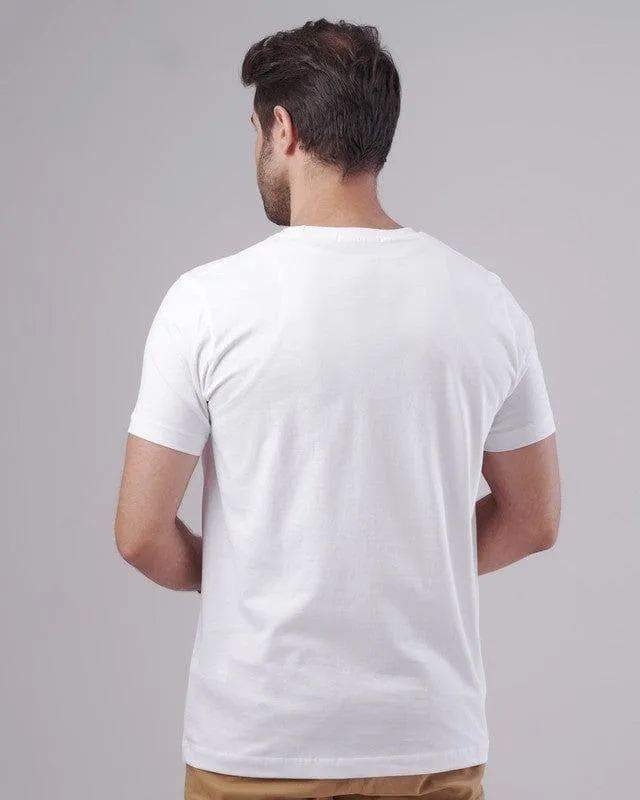 ROUND NECK PRINTED T-SHIRT - WHITE